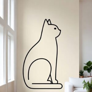 Line art cat